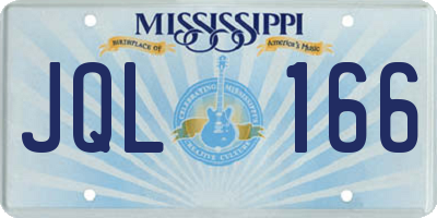 MS license plate JQL166