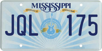 MS license plate JQL175