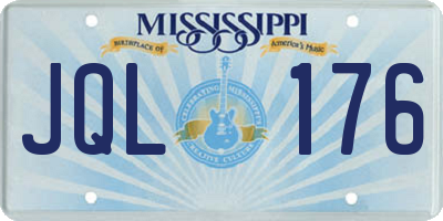 MS license plate JQL176