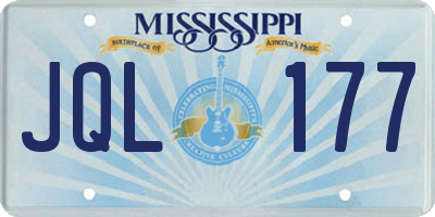 MS license plate JQL177