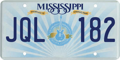 MS license plate JQL182