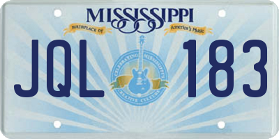 MS license plate JQL183