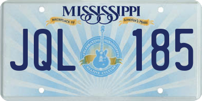 MS license plate JQL185