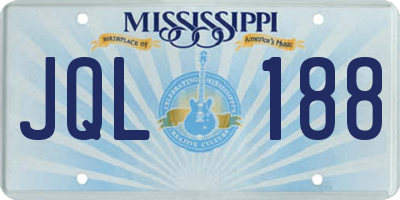 MS license plate JQL188