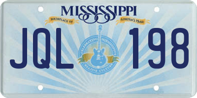 MS license plate JQL198
