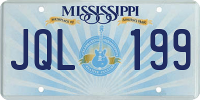 MS license plate JQL199