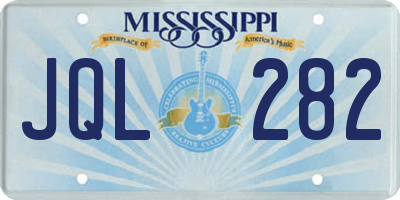 MS license plate JQL282
