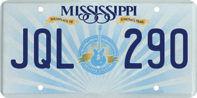 MS license plate JQL290
