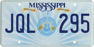 MS license plate JQL295