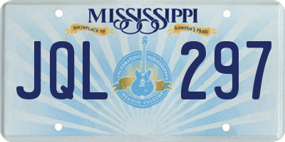 MS license plate JQL297