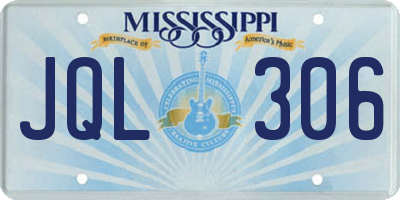 MS license plate JQL306