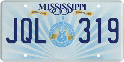 MS license plate JQL319