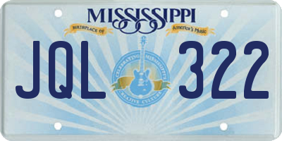 MS license plate JQL322