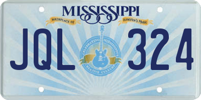 MS license plate JQL324