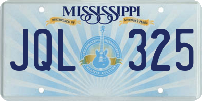 MS license plate JQL325