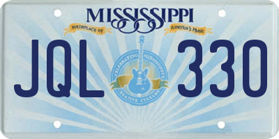 MS license plate JQL330