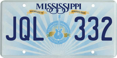 MS license plate JQL332