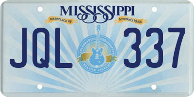 MS license plate JQL337