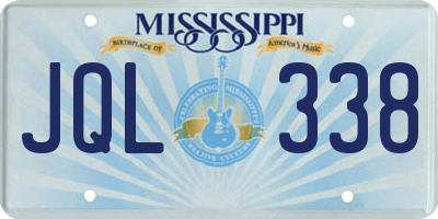 MS license plate JQL338