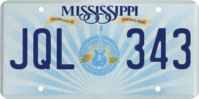 MS license plate JQL343