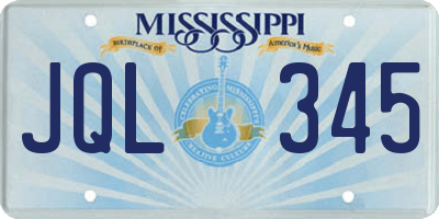 MS license plate JQL345