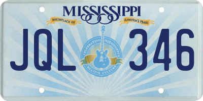 MS license plate JQL346