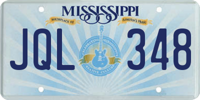 MS license plate JQL348