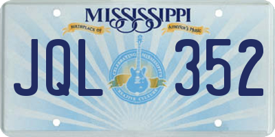 MS license plate JQL352