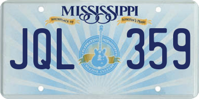 MS license plate JQL359