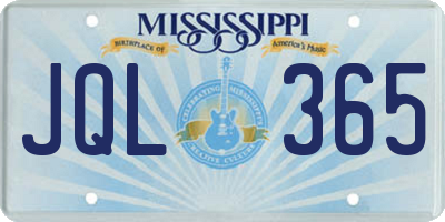 MS license plate JQL365