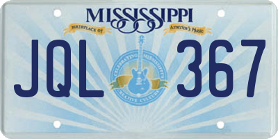 MS license plate JQL367