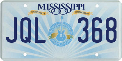 MS license plate JQL368