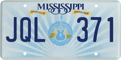 MS license plate JQL371