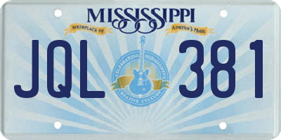 MS license plate JQL381