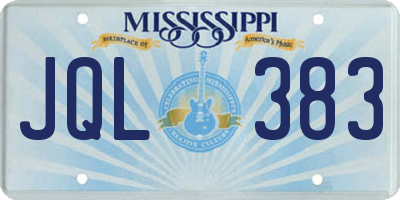 MS license plate JQL383