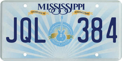 MS license plate JQL384