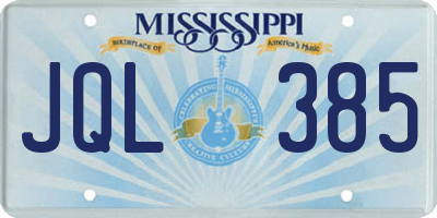 MS license plate JQL385