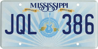 MS license plate JQL386