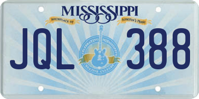 MS license plate JQL388
