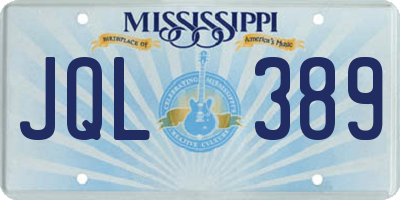 MS license plate JQL389