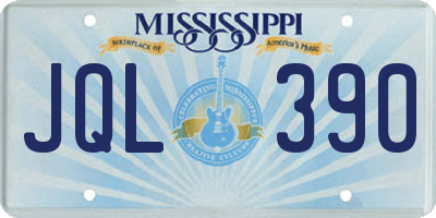 MS license plate JQL390