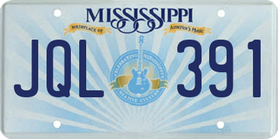 MS license plate JQL391