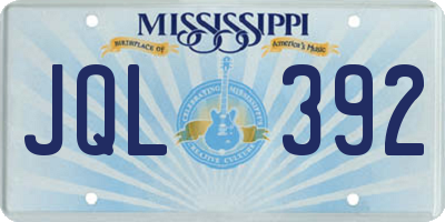 MS license plate JQL392