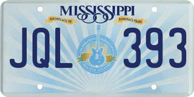 MS license plate JQL393