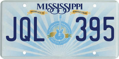 MS license plate JQL395