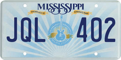 MS license plate JQL402