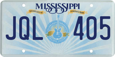 MS license plate JQL405