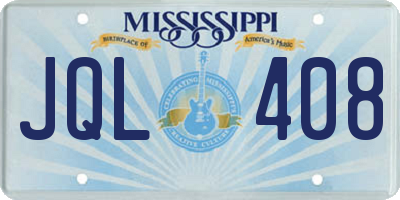 MS license plate JQL408