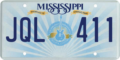 MS license plate JQL411