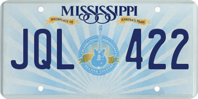 MS license plate JQL422